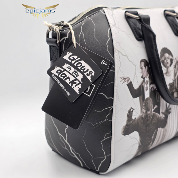 Loungefly Universal Monsters Glow-In-The-Dark Satchel Bag - Picture 6 of 6